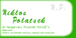 miklos polatsek business card